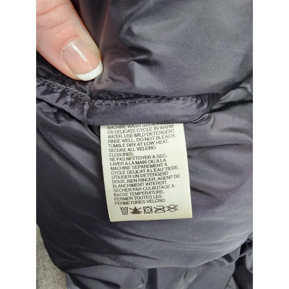 The North Face Vest Mens XL Gray 700 Goose Down Nuptse Puffer Hooded Full Zip